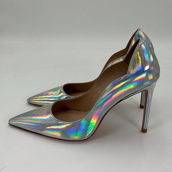 Stuart Weitzman Stuart 100 Women\'s Size 7 Iridescent Scallop Pumps